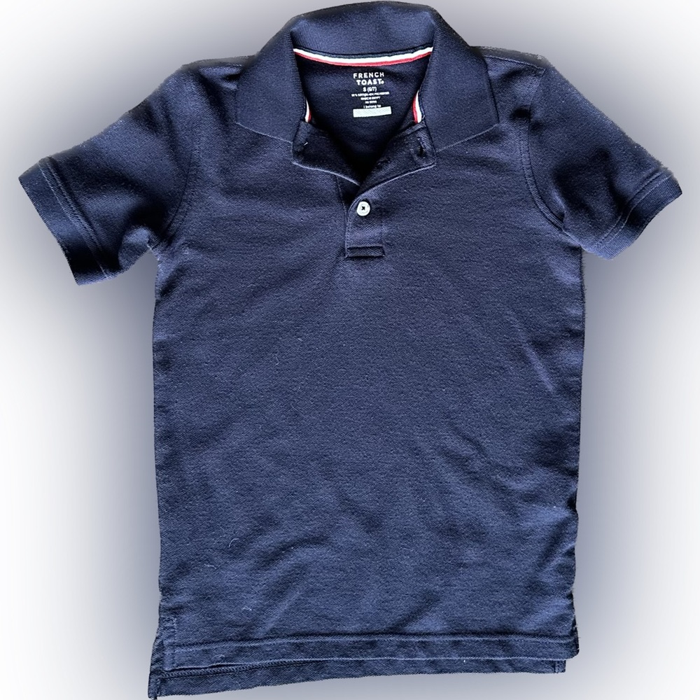 Boys Navy Blue Uniform Polo Small (7)  - French Toast